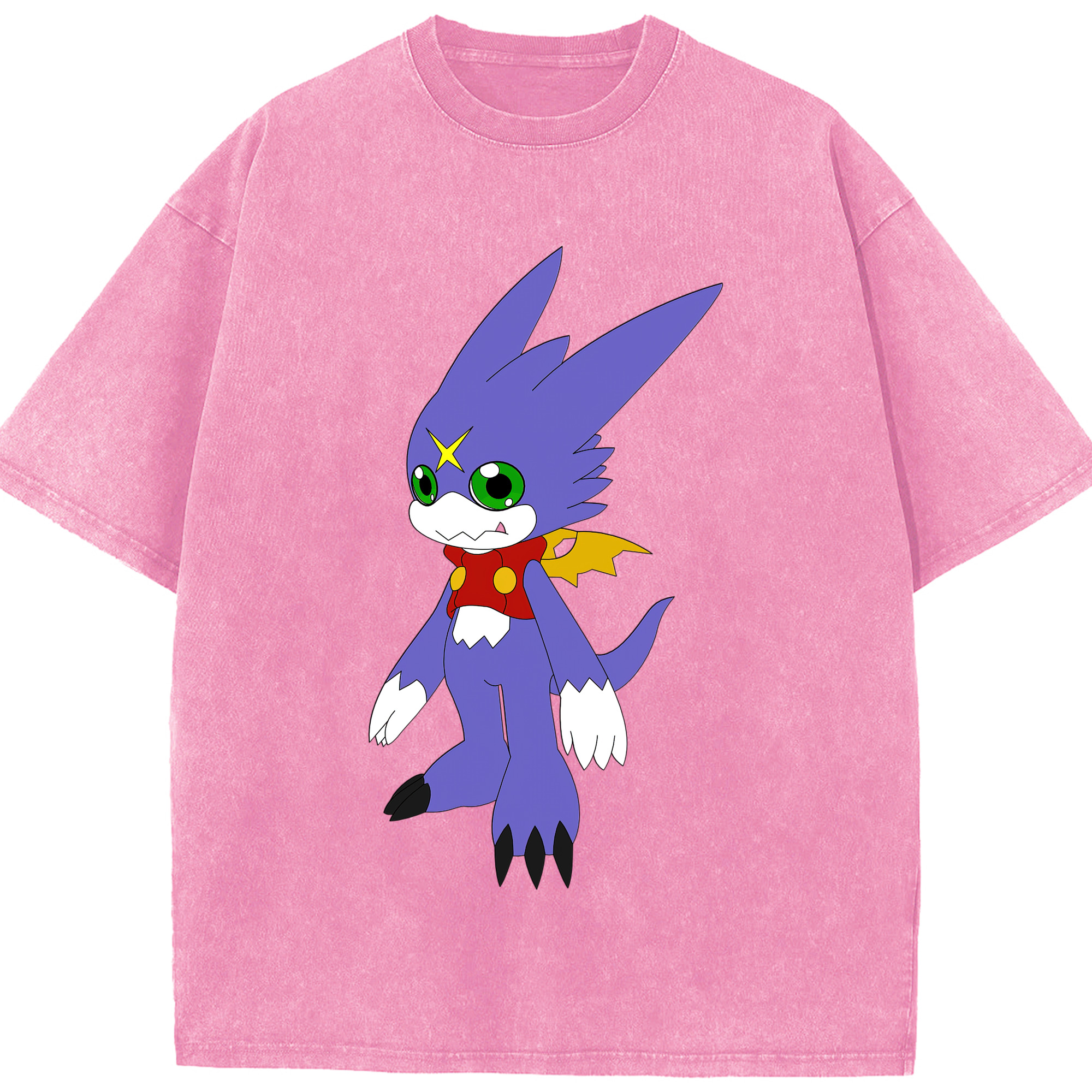 （画像用） Digimon デジタルモンスター/デジモン 綿100% ヴィンテージ風 半袖Tシャツ（フロントプリント）